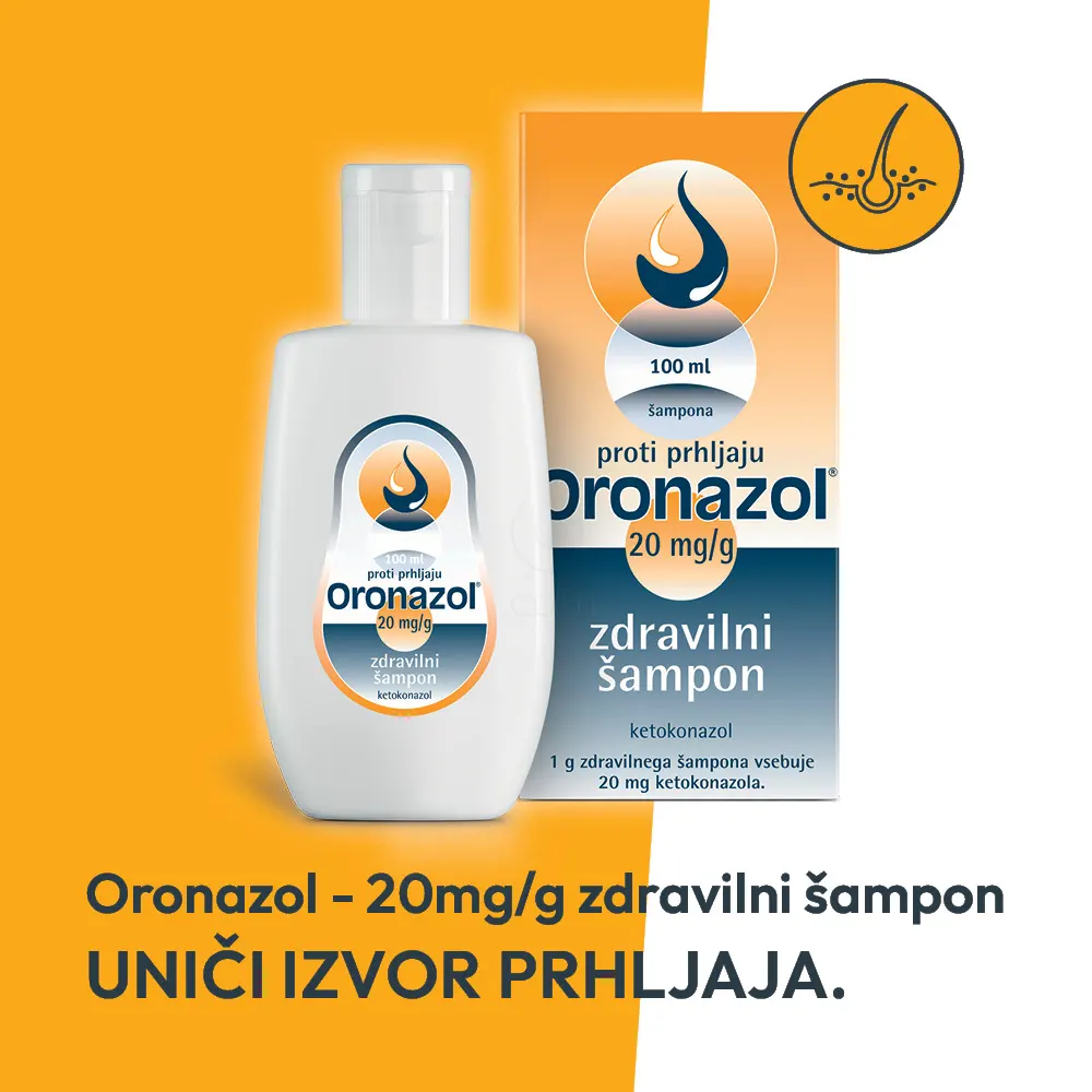 Oronazol 20 mg/g, zdravilni šampon (100 ml)